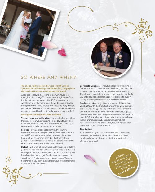 Cheshire East Weddings Brochure 2019