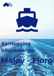Kartlegging av båtrutebehov Måløy - Florø