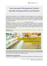 How Document Management System Benefits Shopping Malls and Retailers