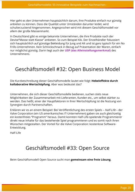 55 Geschäftsmodelle