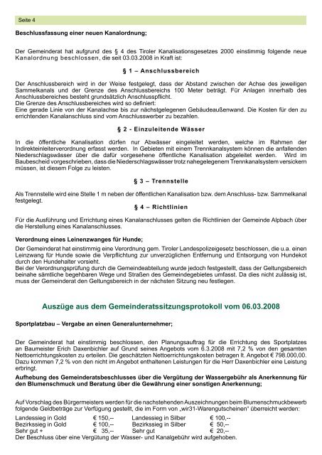Informationsblatt - Alpbach - Land Tirol