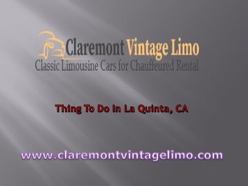 Thing To Do In La Quinta, CA