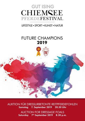Future Champions Dressurfohlenauktion am 7. September 2019