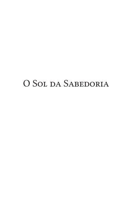 Amostra | O Sol da Sabedoria