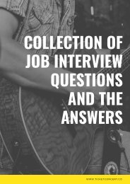 Collection Of Job Interview Questions And the Answers