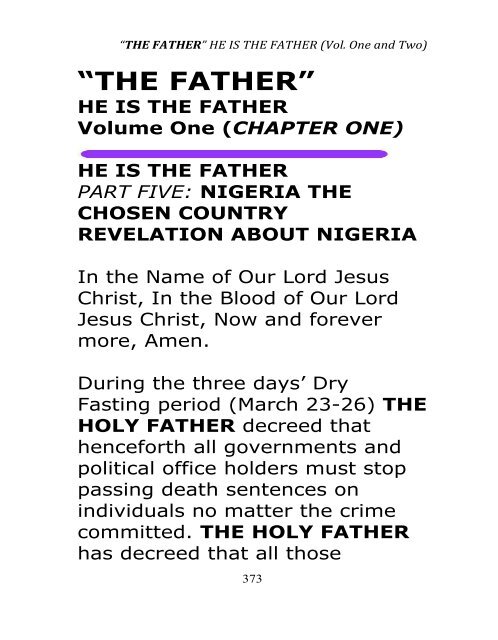 HE IS THE FATHER - AKWA EDISANETE