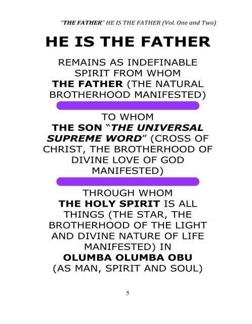 HE IS THE FATHER - AKWA EDISANETE