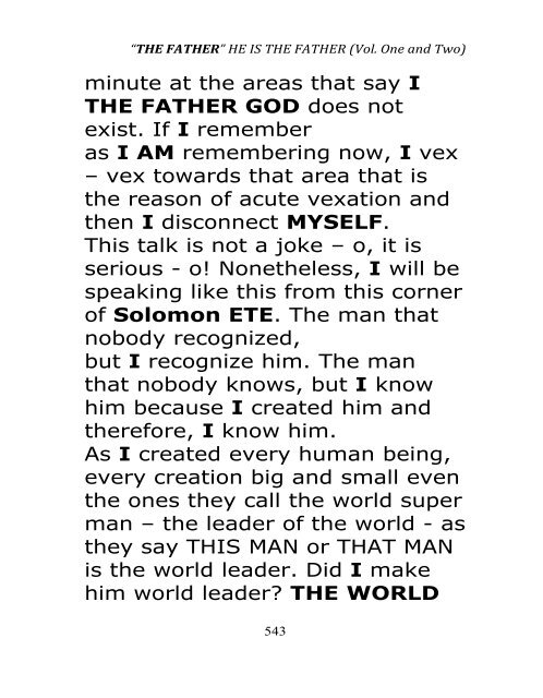 HE IS THE FATHER - AKWA EDISANETE