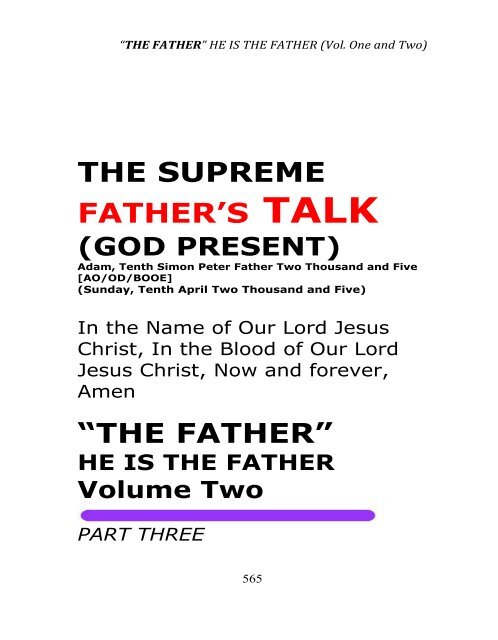 HE IS THE FATHER - AKWA EDISANETE