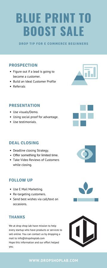 blue print to boost sale canva info graphic