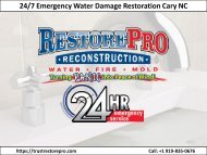 24/7 Emergency Damage Restoration Cary NC