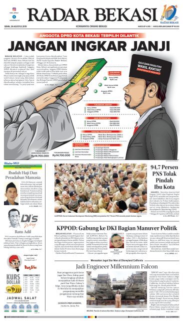 E - PAPER RADAR BEKASI EDISI 26 AGUSTUS 2019