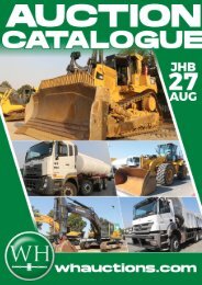 WH Auction Catalog - 27 August Trucks and Construction