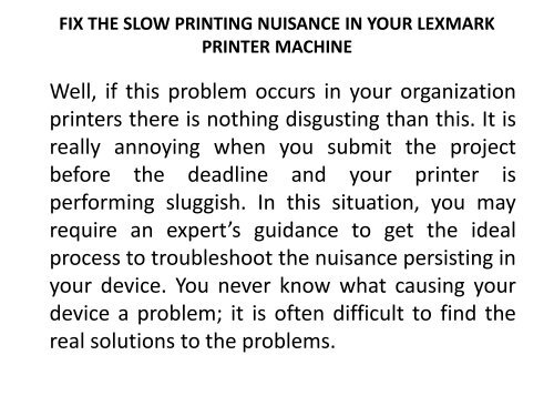 FIX THE SLOW PRINTING NUISANCE IN YOUR LEXMARK PRINTER MACHINE-converted