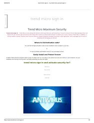 trend micro sign in - my trend micro account sign in