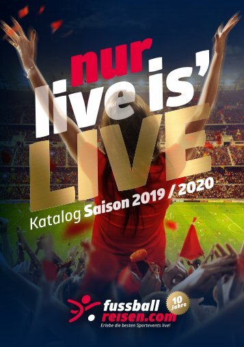 fussballreisen.com Reisekatalog 2019/20