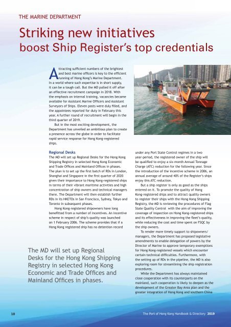 The Port of Hong Kong Handbook & Directory 2019