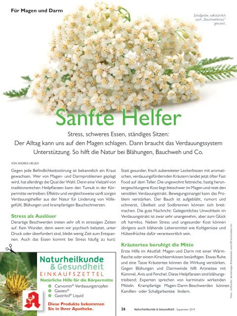 Leseprobe "Naturheilkunde & Gesundheit" September 2019