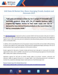 UAE Palm Oil Market Size, Share, Emerging Trends, Analysis and Forecasts 2025