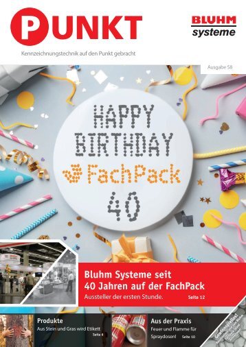 Bluhm Systeme PUNKT Magazin FachPack-Sonderausgabe 58