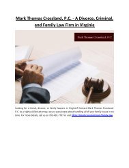 Mark Thomas Crossland, P.C. - A Divorce, Criminal, and Family Law Firm in Virginia