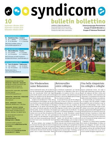 syndicom Bulletin / bulletin / Bollettino 10