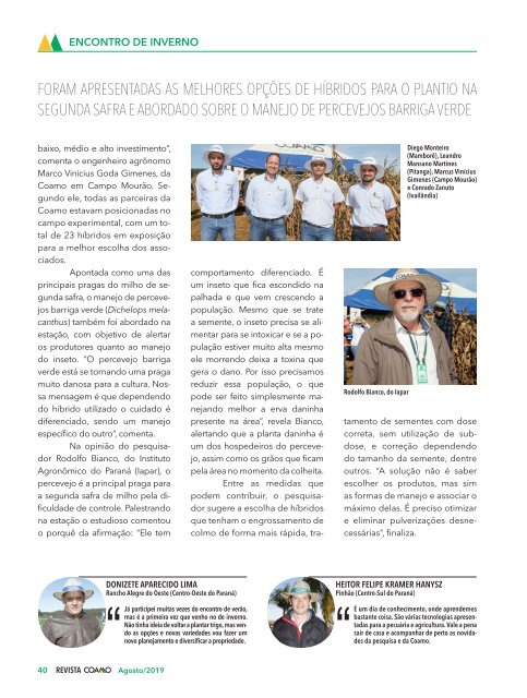 Revista Coamo Edição de Agosto de 2019