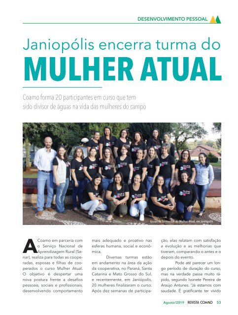 Revista Coamo Edição de Agosto de 2019