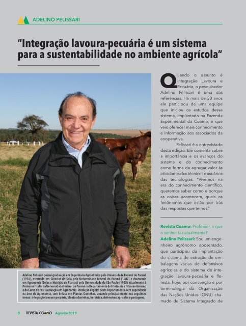 Revista Coamo Edição de Agosto de 2019