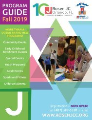 Rosen JCC Fall 2019 Program Guide