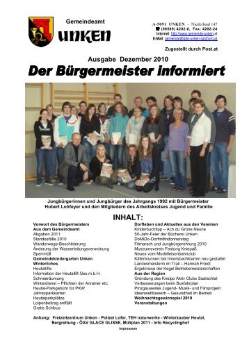 Ausgabe Dezember 2010 - Unken