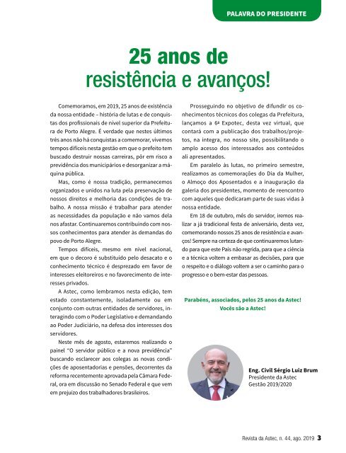 Revista da Astec Edição Nº 44 - Agosto de 2019