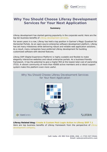 Why You Should Choose Liferay Development Services for Your Next Application