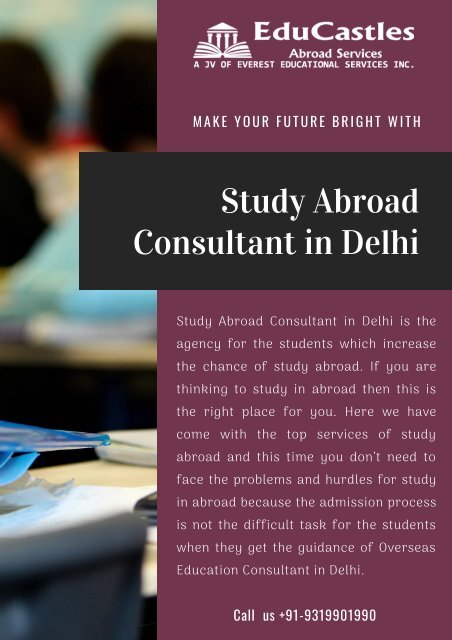 Study Abroad Consultant in Delhi