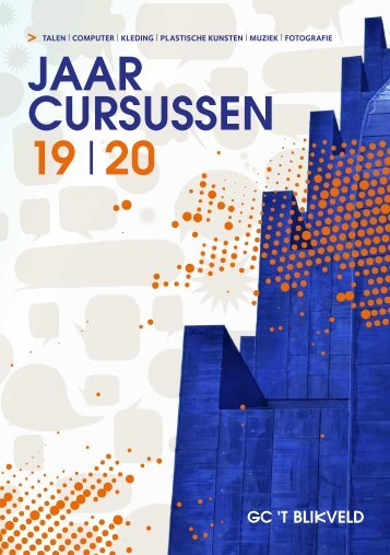 Brochure jaarcursussen 2019-2020 GC 't Blikveld - Bonheiden