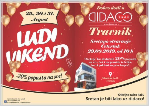 Didaco Shop - Otvaranje Travnik letak