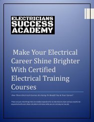 Make Your Electrical Career Shine Brighter With Certified Electrical Training Courses
