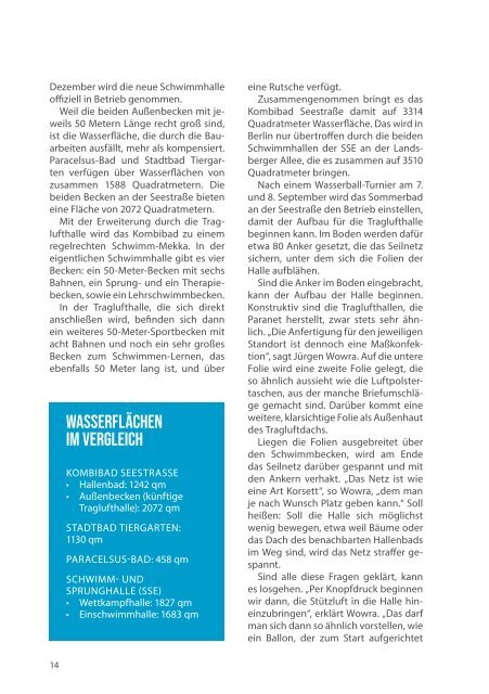  Das Kunden Magazin der Berliner Bäder - Ausgabe 03/2019