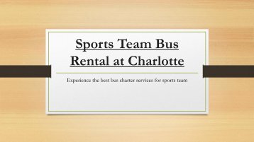 Get Affordable Sports Team Bus Rentals at Charlotte