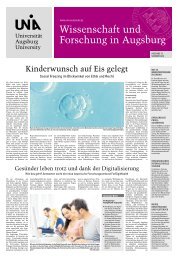 Wissenschaft und Forschung in Augsburg – Ausgabe 13