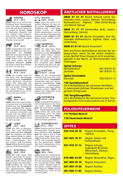 Schwyzer Anzeiger – Woche 35 – 30. August 2019