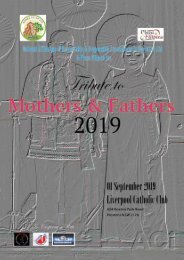 2019 Tribute to Mothers and Fathers [as published]