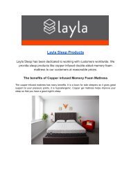 The benefits of Copper infused Memory Foam Mattress - Layla Sleep