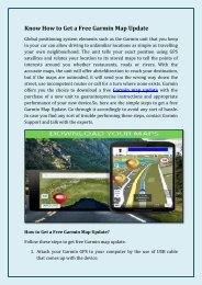 Know How to Get a Free Garmin Map Update