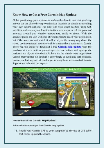 Know How to Get a Free Garmin Map Update