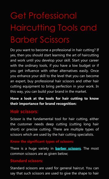 Get Professional Haircutting Tools and Barber Scissors - Kamisori Shears