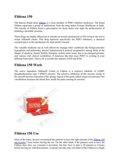 Fildena without prescription