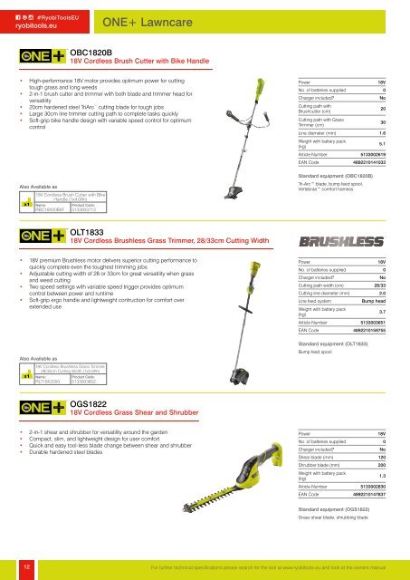 Ryobi Lawn & Garden Catalogue - 2019 (EN)