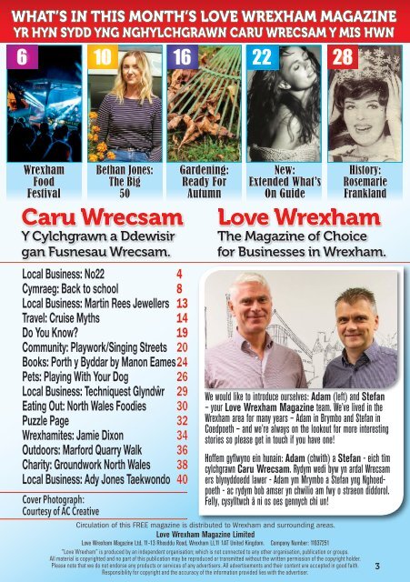 Love Wrexham Magazine - Issue 3 - September 2019