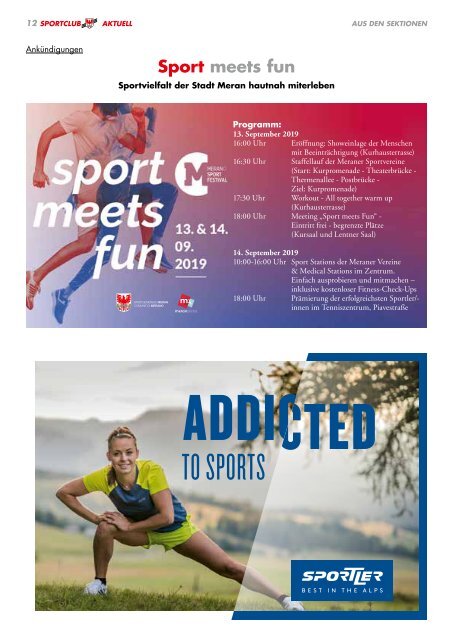 Sportclub Aktuell - Ausgabe September 2019